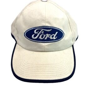 Ford Classics Creamy White Hat Travelers & Adventurer's Baseball Cap Adjustable